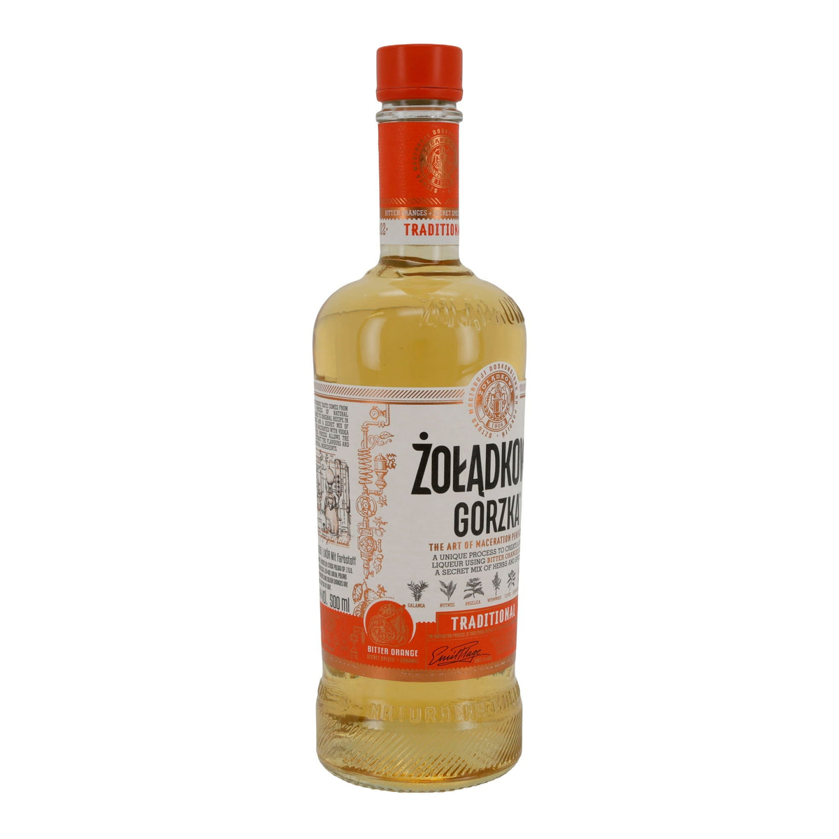 Żołądkowa Gorzka | Traditioneller Kräuterlikör | Bitter Orange | 34 % vol | 500 ml PL
