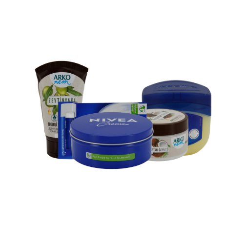 Pflegecremes und Feuchtigkeitspflege von NIVEA, Arko Nem, Vaseline und Labello – sanfte Hautpflegeprodukte bei Taste Your World