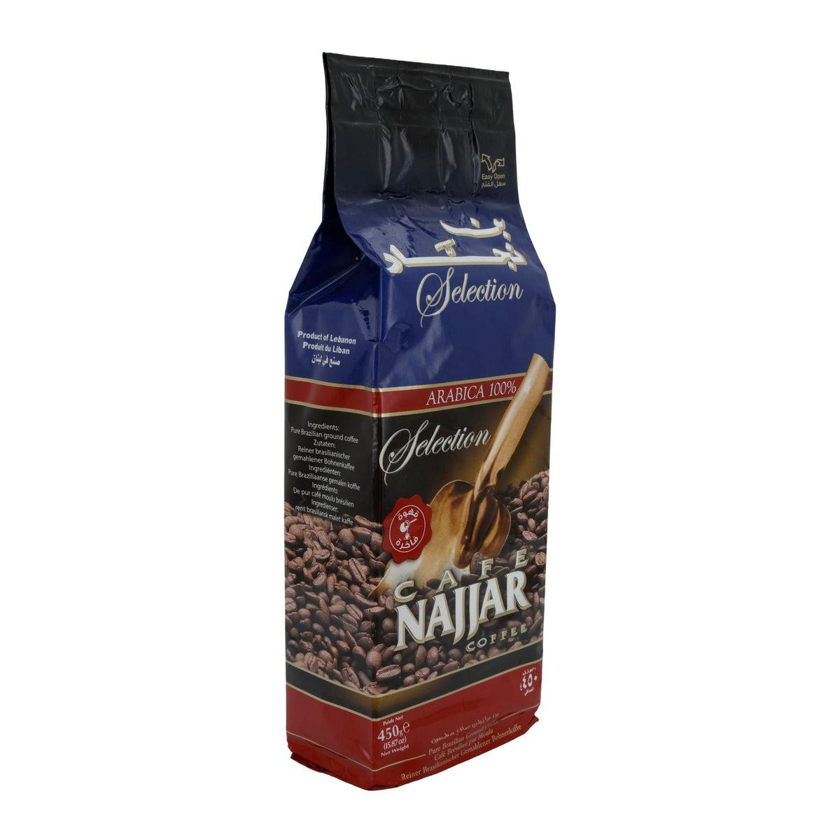 Kaffee Café Najjar | Selection Arabica 100% | Reiner brasilianischer gemahlener Kaffee | 450 g NAJJAR