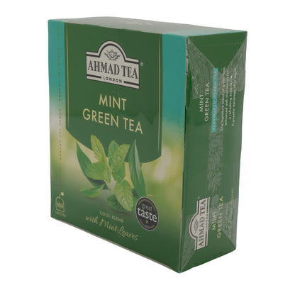 100-Count Tagged Mint Green Tea Bags, Ahmad Tea