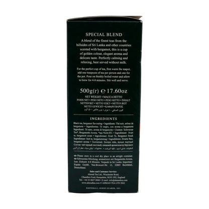 Zwarte thee Ahmad Tea Special Blend | Thee | Fijne zwarte theemelange met bergamot | 500 g