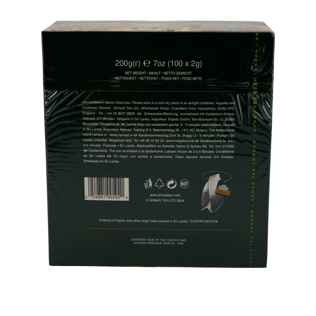 100 bustine di Cardamomo etichettate, Ahmad Tea