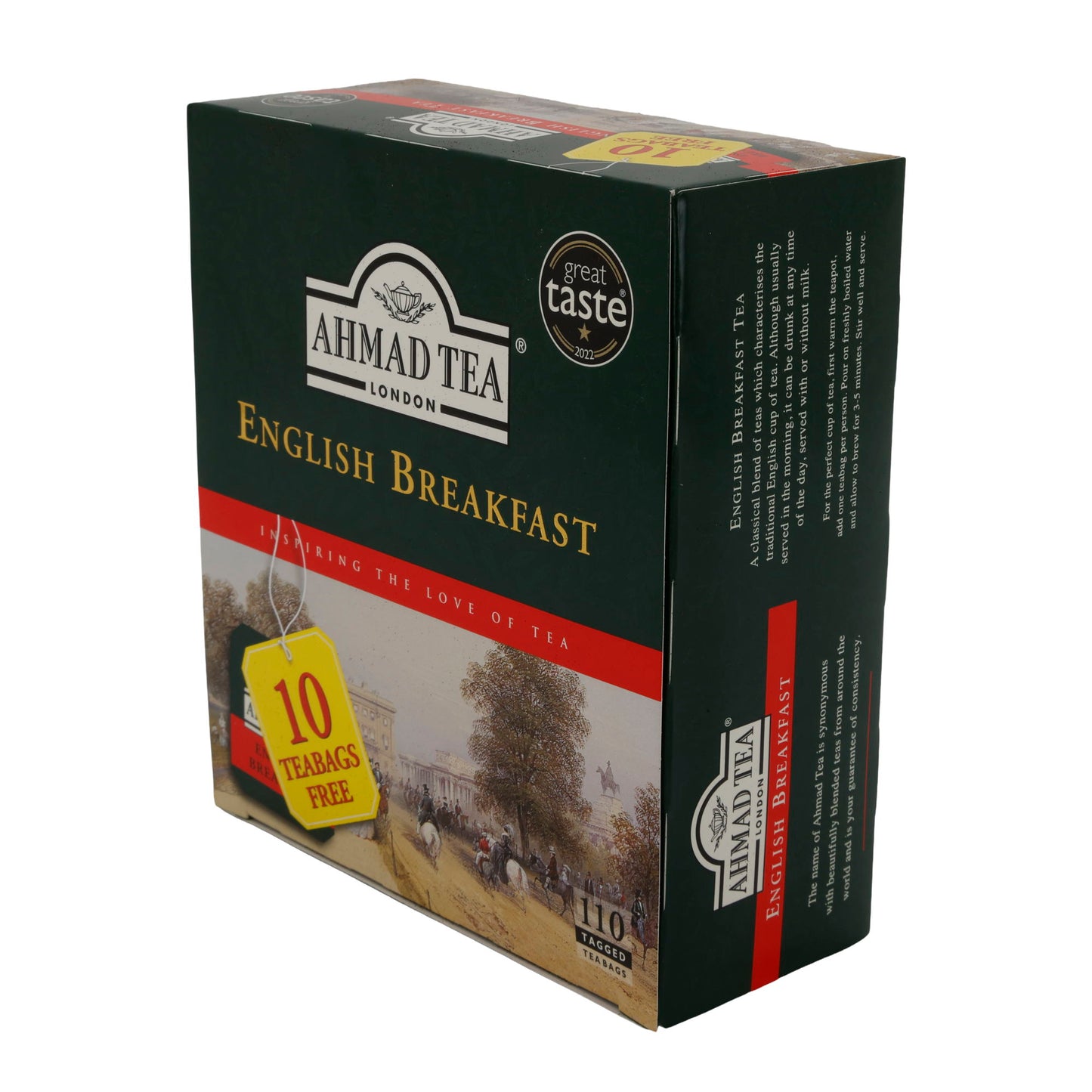 English Breakfast Ahmad Tea | Schwarzer Tee | Teebeutel | 220 g, 110 Beutel