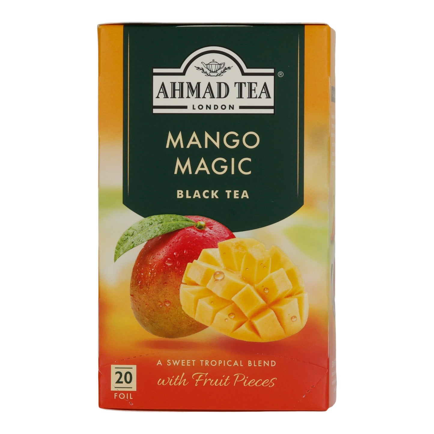 6x20 Aluminum Tea Bags Mango Magic, Ahmad Tea