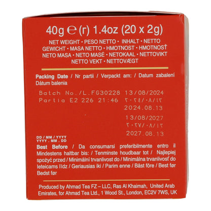 6x20 Aluminum Tea Bags Mango Magic, Ahmad Tea