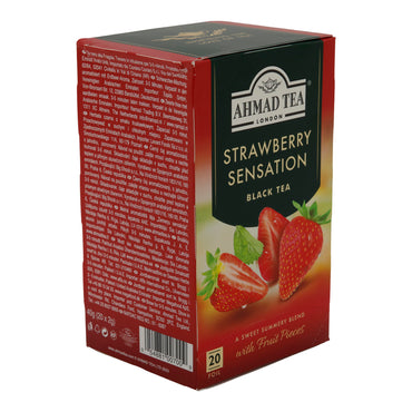 6x20 Aluminum Tea Bags Strawberry Sensation, Ahmad Tea