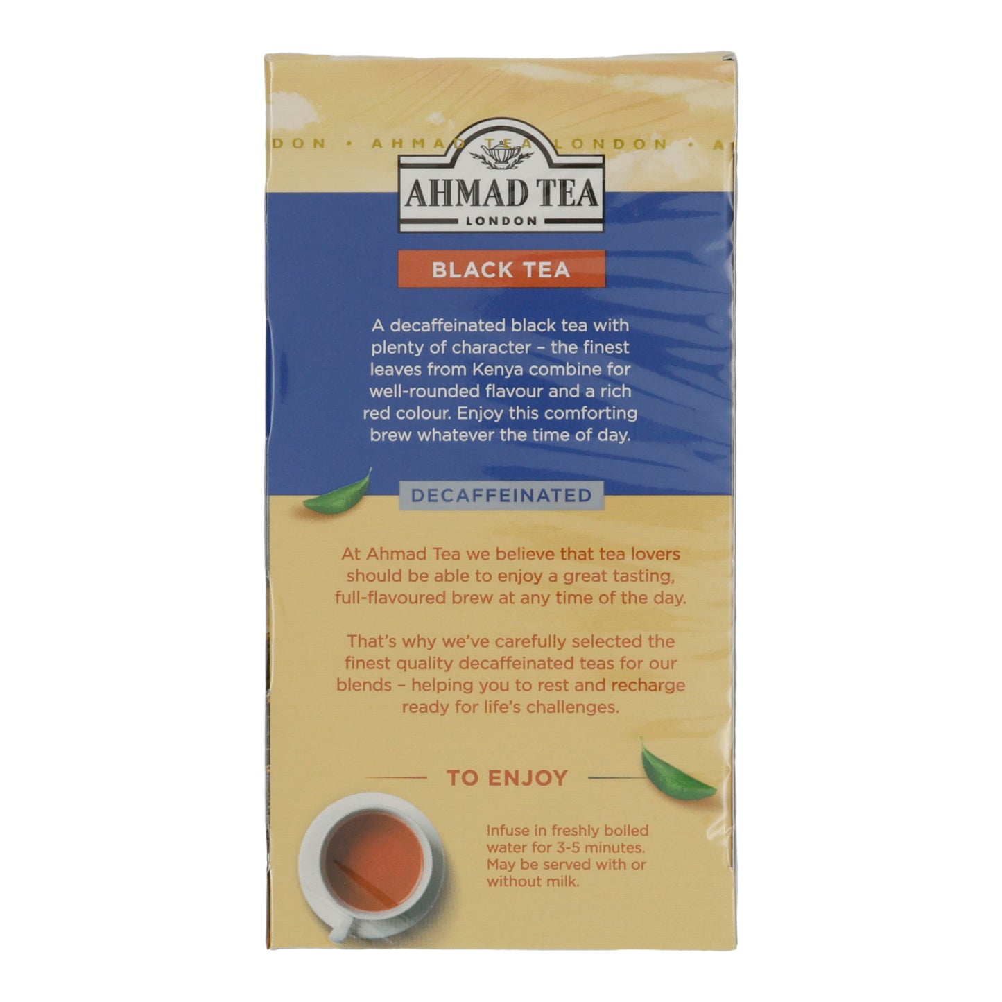 6x20 Aluminum t/b Decaffeinated Black Tea, Ahmad Tea