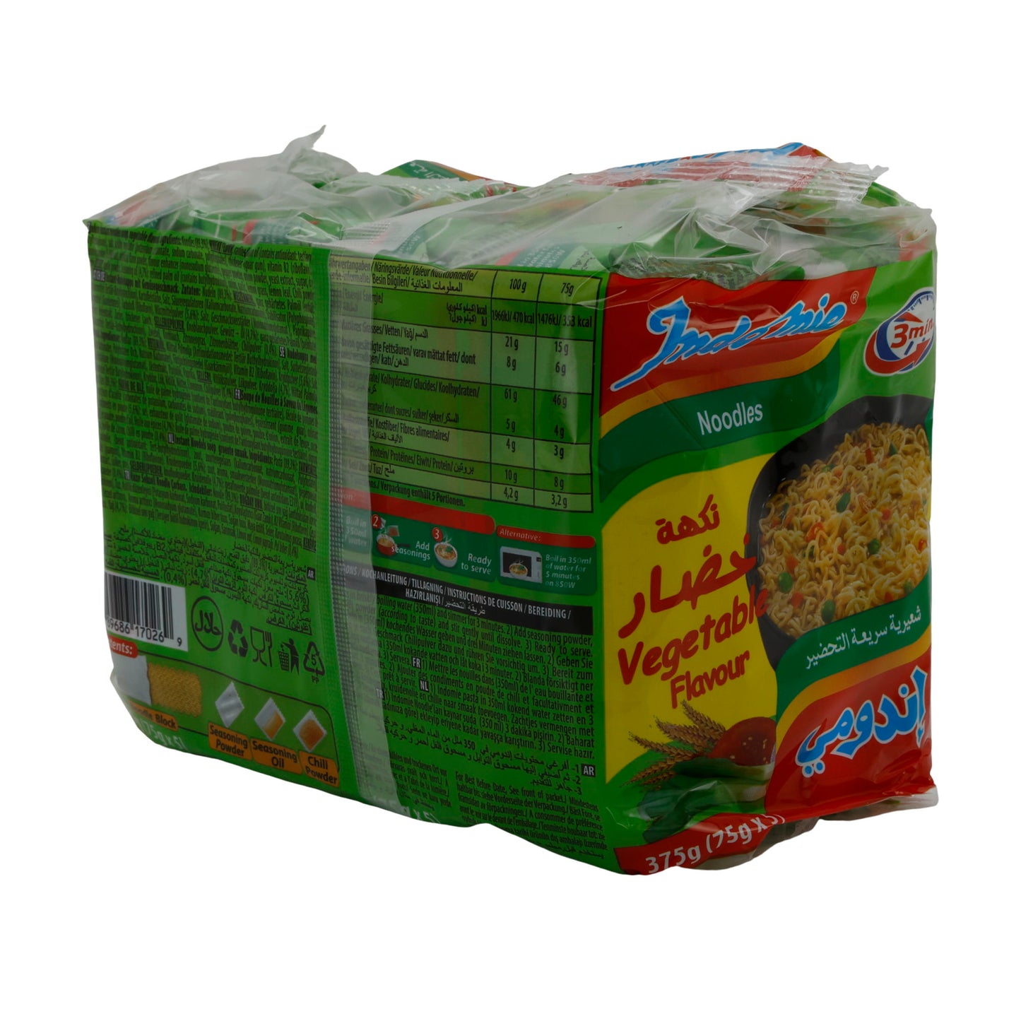 Instantnoedelsoep Indomie | Soep | Groenten | 5-pack 375g