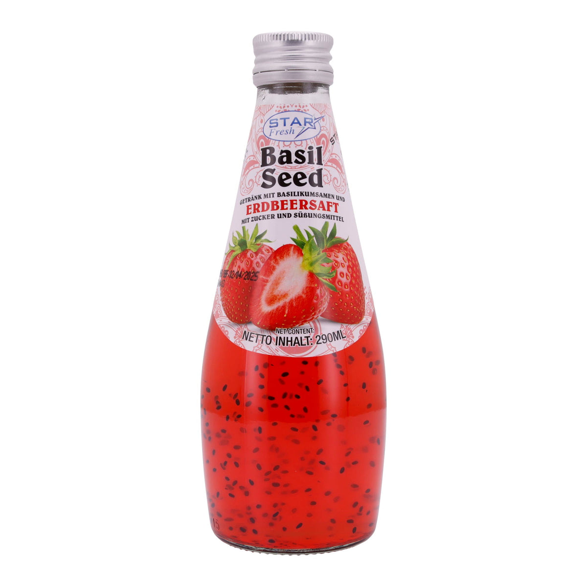Basil Seed Getränk Star Fresh | Erfrischend | Mit Erdbeersaft | 290 ml STAR FRESH