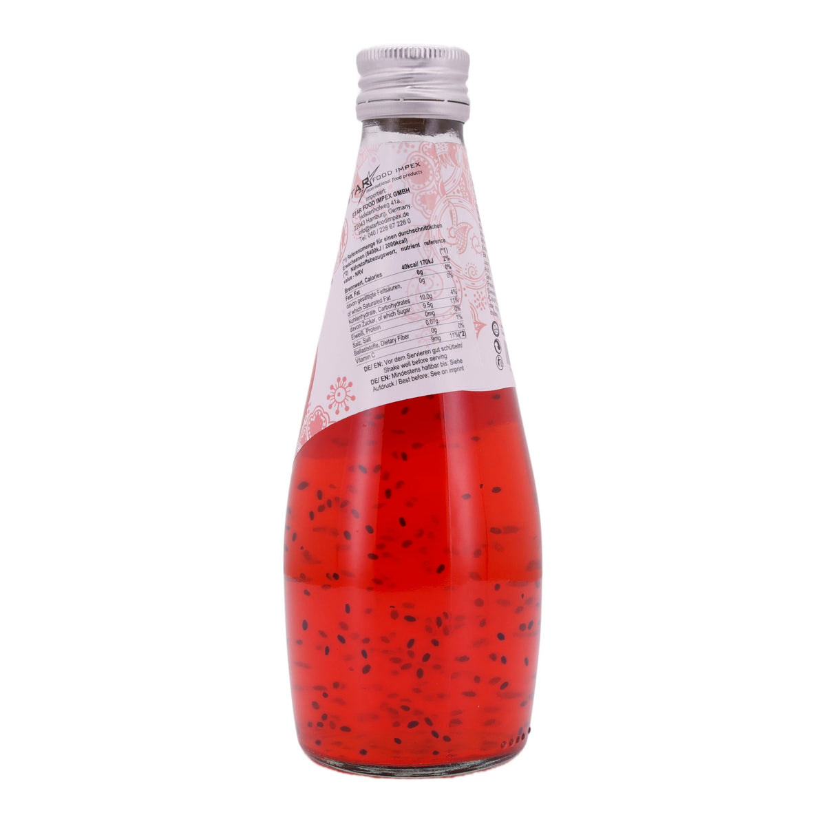 Basil Seed Getränk Star Fresh | Erfrischend | Mit Erdbeersaft | 290 ml STAR FRESH