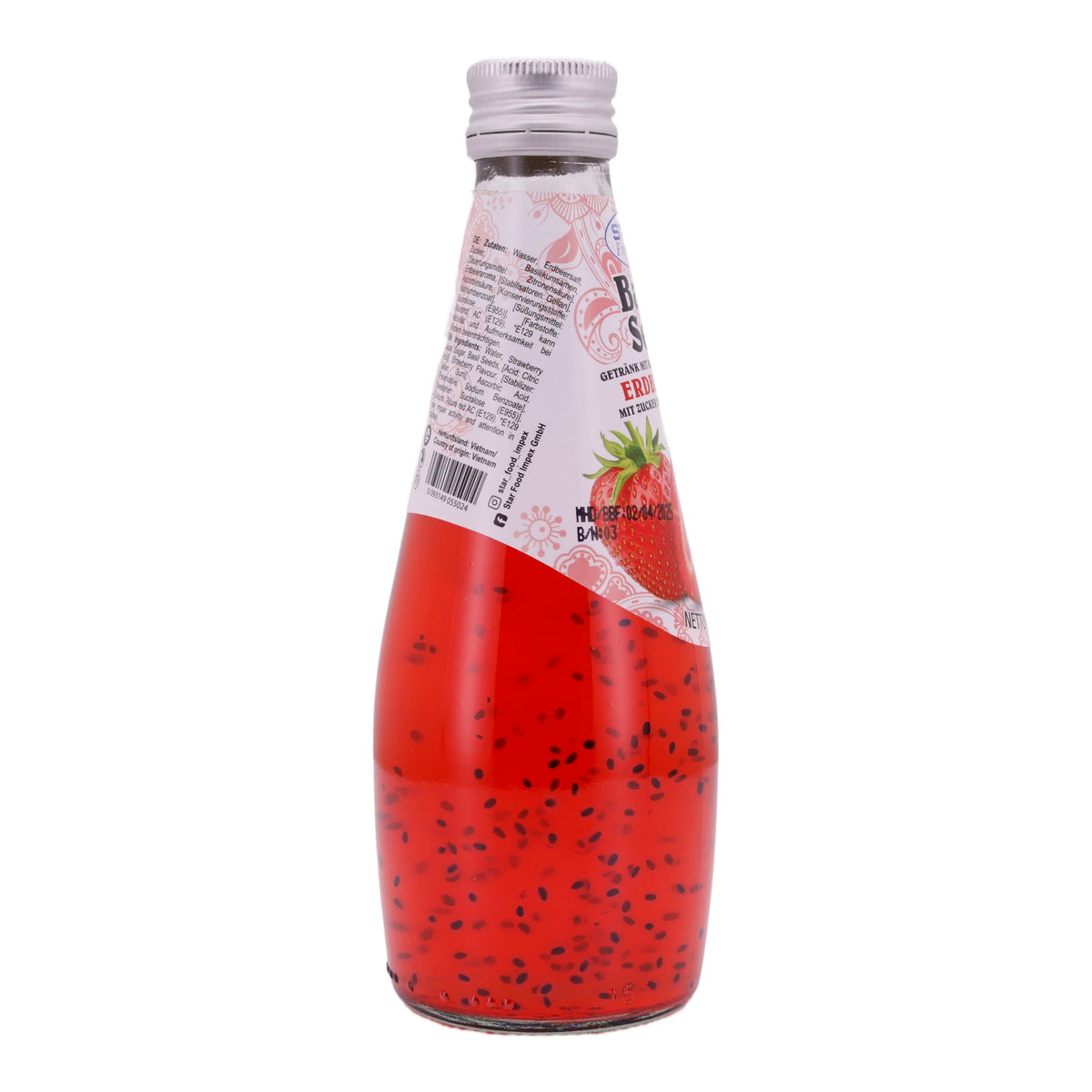 Basil Seed Getränk Star Fresh | Erfrischend | Mit Erdbeersaft | 290 ml STAR FRESH