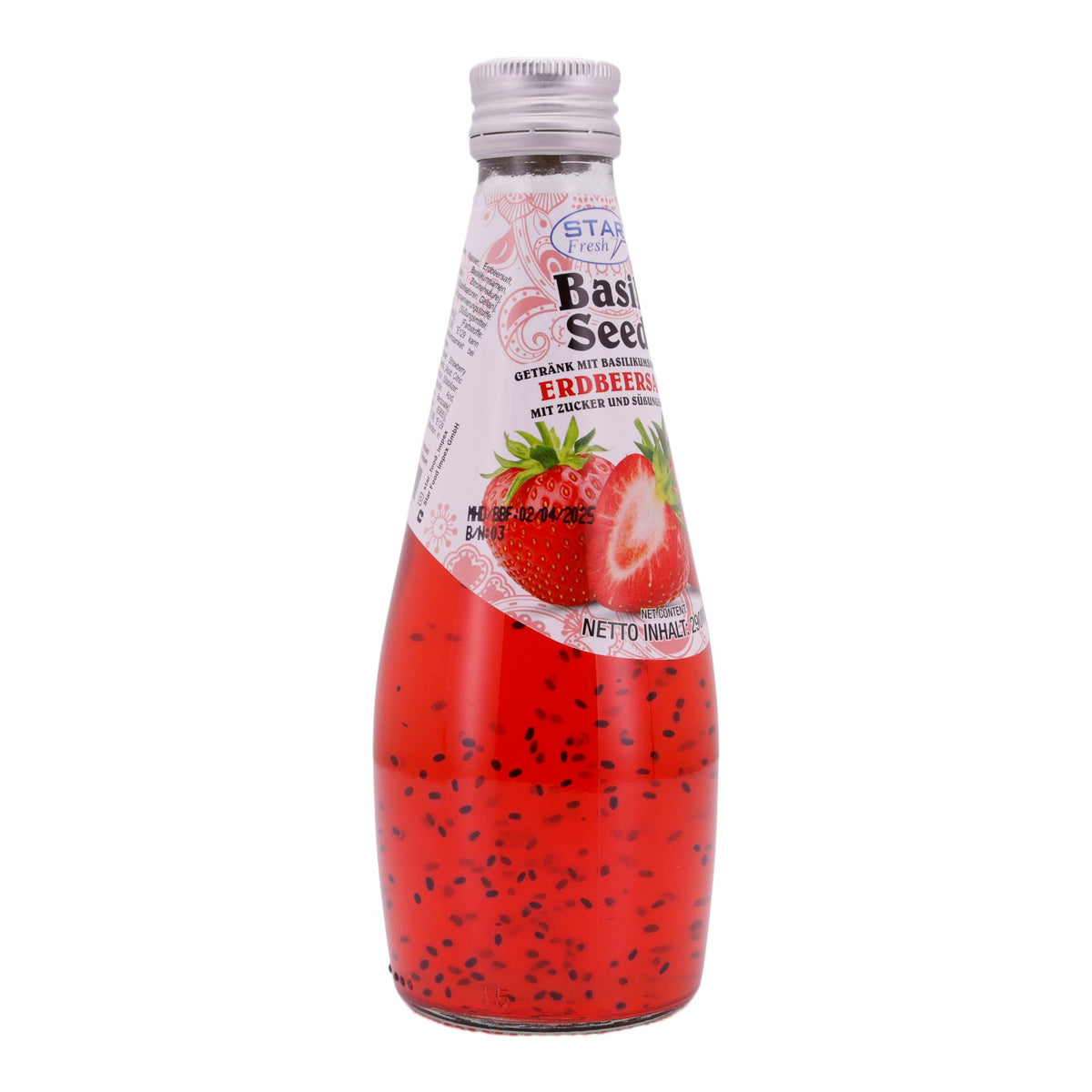 Basil Seed Getränk Star Fresh | Erfrischend | Mit Erdbeersaft | 290 ml STAR FRESH