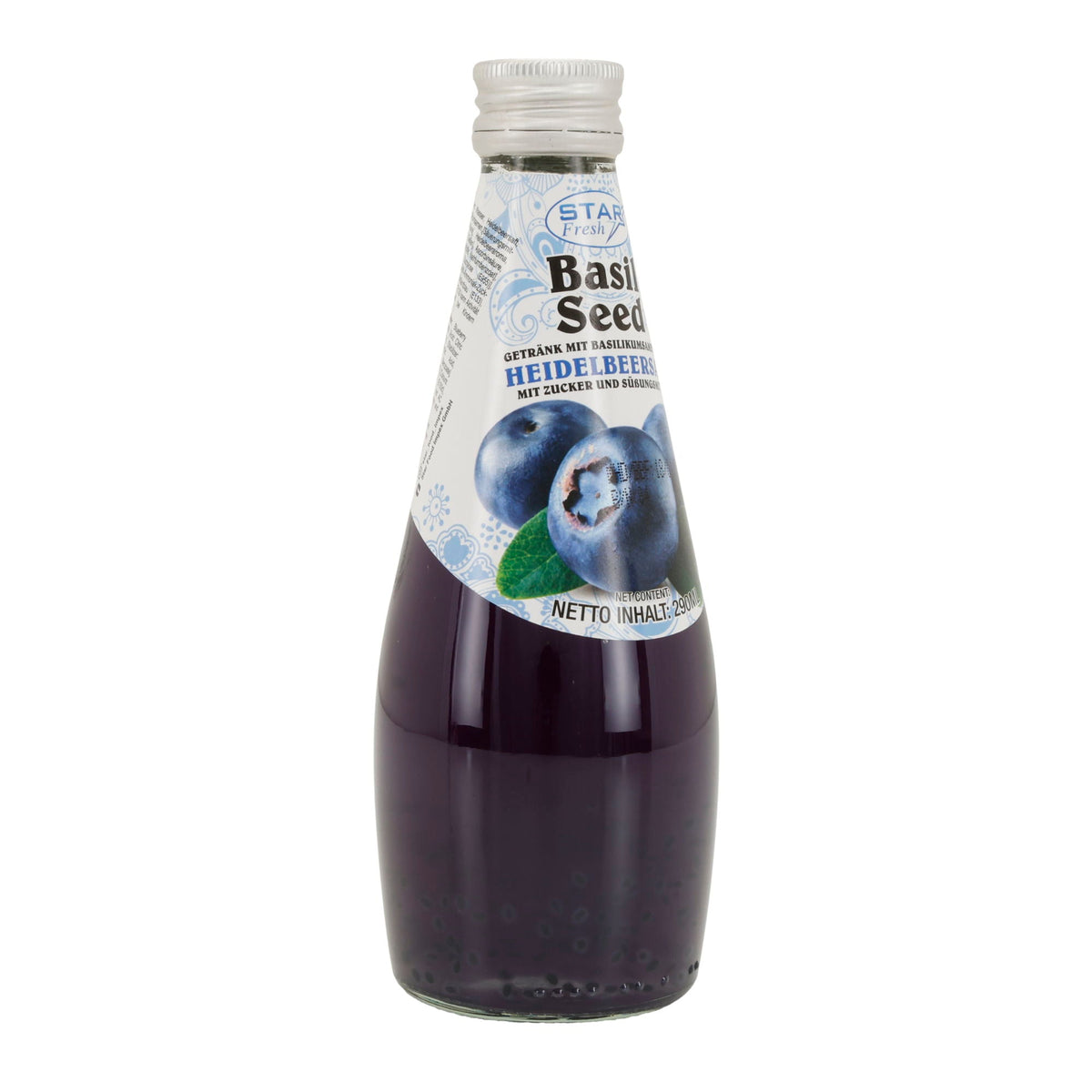 Basil Seed Getränk Star Fresh | Erfrischend | Mit Heidelbeere | 290 ml