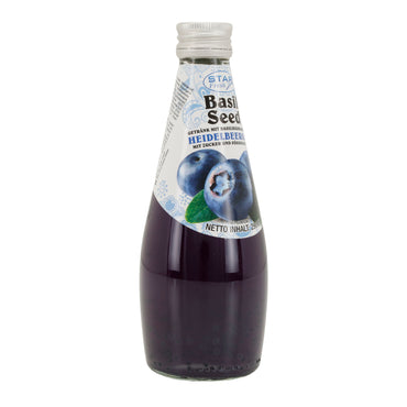 Basil Seed Getränk Star Fresh | Erfrischend | Mit Heidelbeere | 290 ml