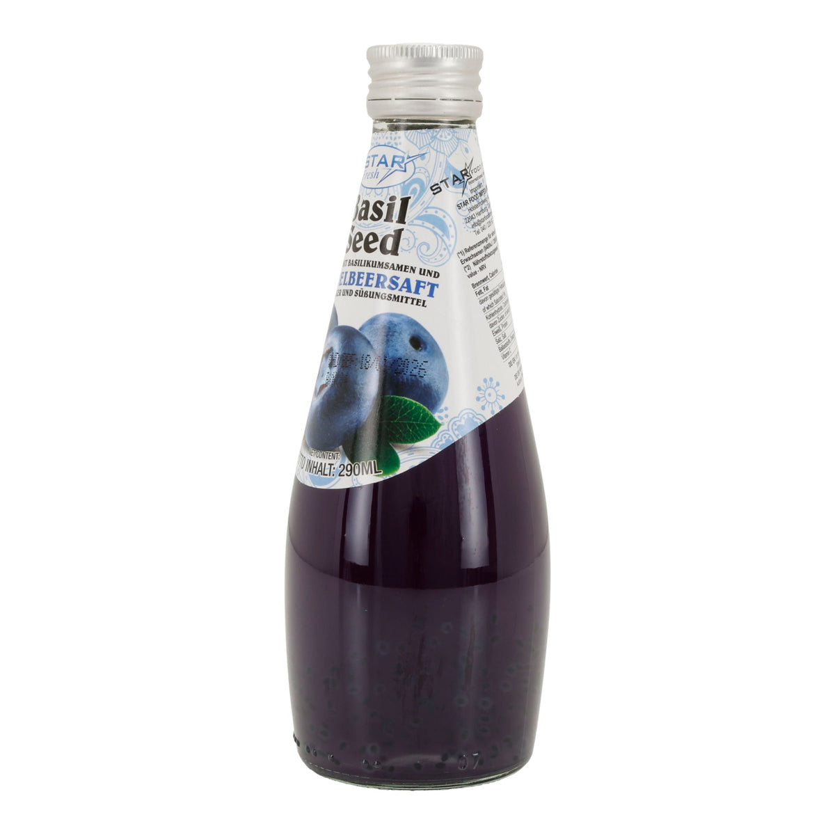 Basil Seed Getränk Star Fresh | Erfrischend | Mit Heidelbeere | 290 ml STAR FRESH