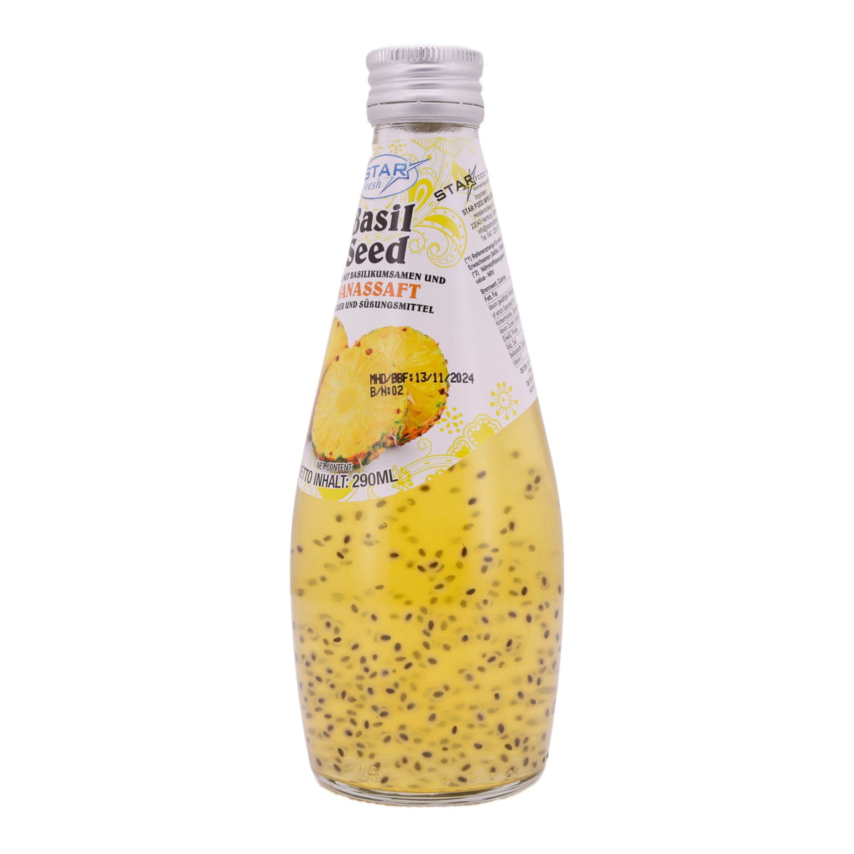 Basil Seed Getränk Star Fresh | Erfrischend | Mit Ananassaft | 290 ml