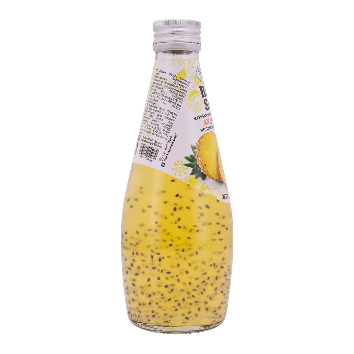 Boisson aux graines de basilic Star Fresh | Rafraîchissant | Avec jus d'ananas | 290 ml
