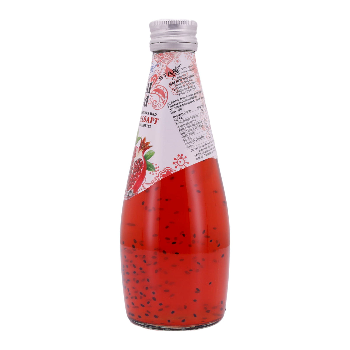 Basil Seed Getränk Star Fresh | Erfrischend | Mit Granatapfelsaft | 290 ml STAR FRESH