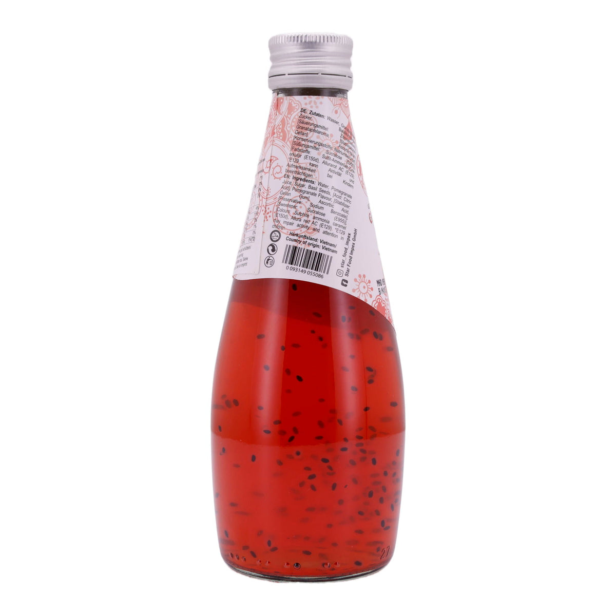 Basil Seed Getränk Star Fresh | Erfrischend | Mit Granatapfelsaft | 290 ml STAR FRESH