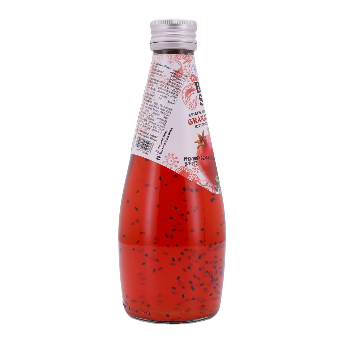 Basil Seed Getränk Star Fresh | Erfrischend | Mit Granatapfelsaft | 290 ml STAR FRESH