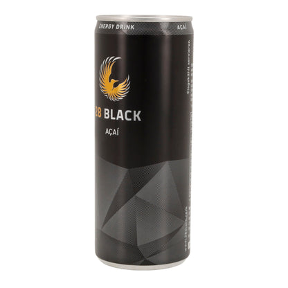 28 BLACK Energy Drink | Açaí-Geschmack | vegan & ohne Taurin | 250 ml