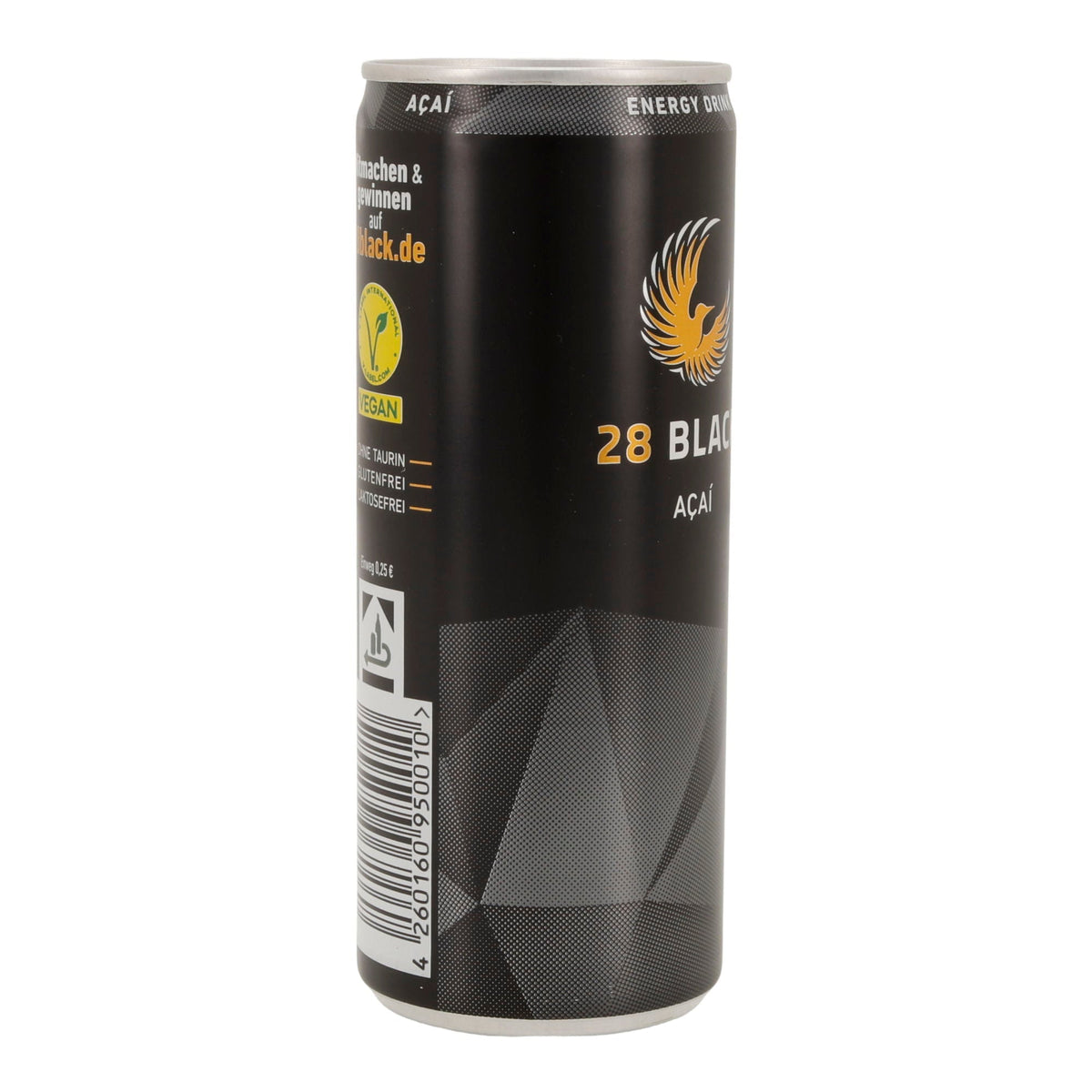 28 BLACK Energy Drink | Açaí-Geschmack | vegan & ohne Taurin | 250 ml 28 Black