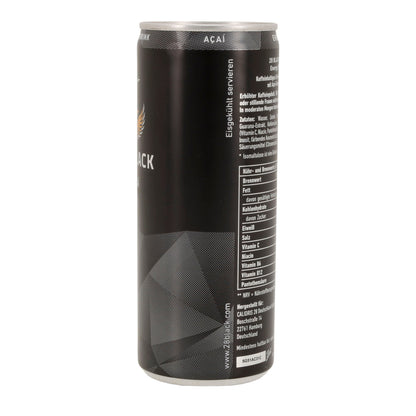 28 BLACK Energy Drink | Açaí-Geschmack | vegan & ohne Taurin | 250 ml