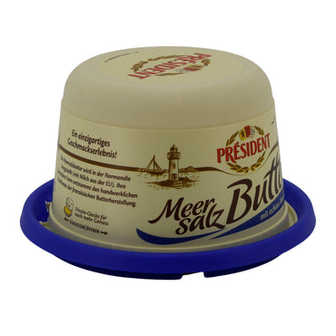 Butter Président Meersalz | Butter | Französische Butter mit Meersalzkörnern | 250 g