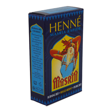 Haarfarbe Henné Masria Rapide | Pflanzenhaarfarbe | Feurig Rot | 85 g