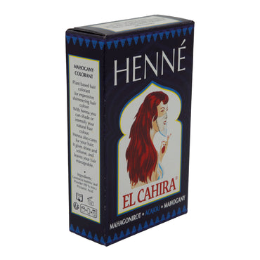 Haarfarbe Henné El Cahira | Pflanzenhaarfarbe | Mahagonirot | 90 g