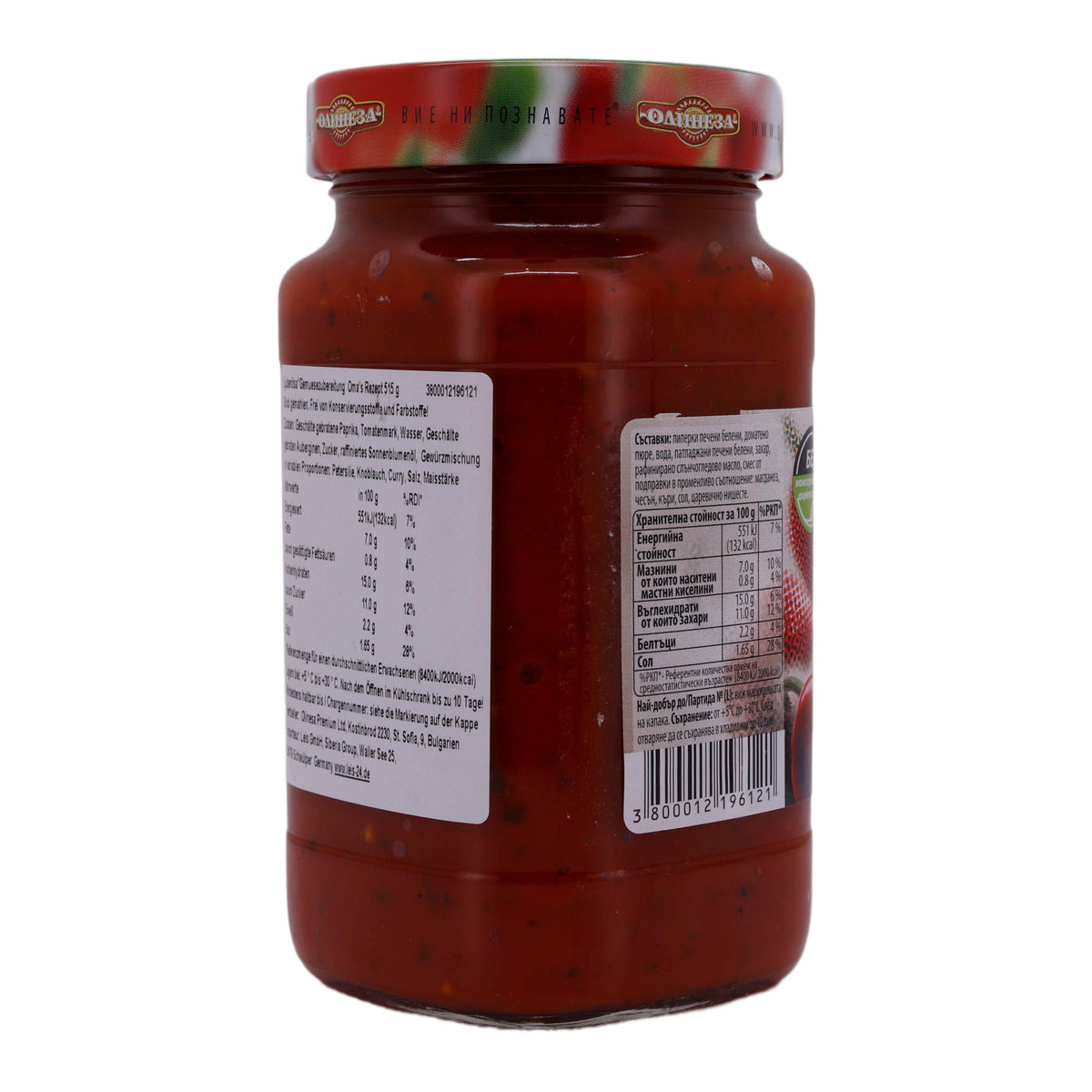 Gemüsezubereitung Olinesa | Ljutenitza | Traditionell, Oma’s Rezept | 515 g Glas OLINEZA