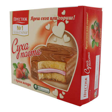 Suchtorte Prestige | Mit Erdbeercreme | Köstlicher Kuchen mit herrlichem Erdbeeraroma | 300 g