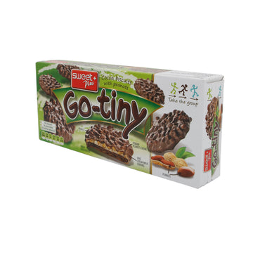 Chocoladekoekjes Sweet Plus | Go-tiny | Met pinda's, perfect voor onderweg | 130 g