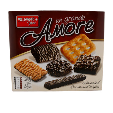 Sweet Plus "Un Grande Amore" | Keks | Assortierte Kekse und Waffeln | 265 g SWEET PLUS