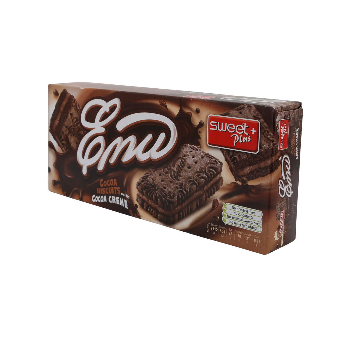 Cocoa Biscuits Emu | Mit Cocoa Creme | Köstliche Schokoladenkekse mit Schokoladencremefüllung | 160g