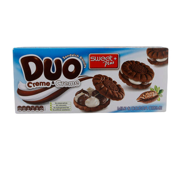 Creme & Creme Sandwich Kekse Duo | Keks | Milch- und Kakaocreme | 165 g SWEET PLUS