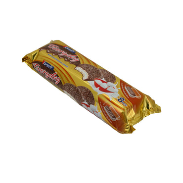 Biscotti al cioccolato quotidiani Karmela | Con marshmallow | Cioccolato fondente e ripieno soffice | 8 pezzi