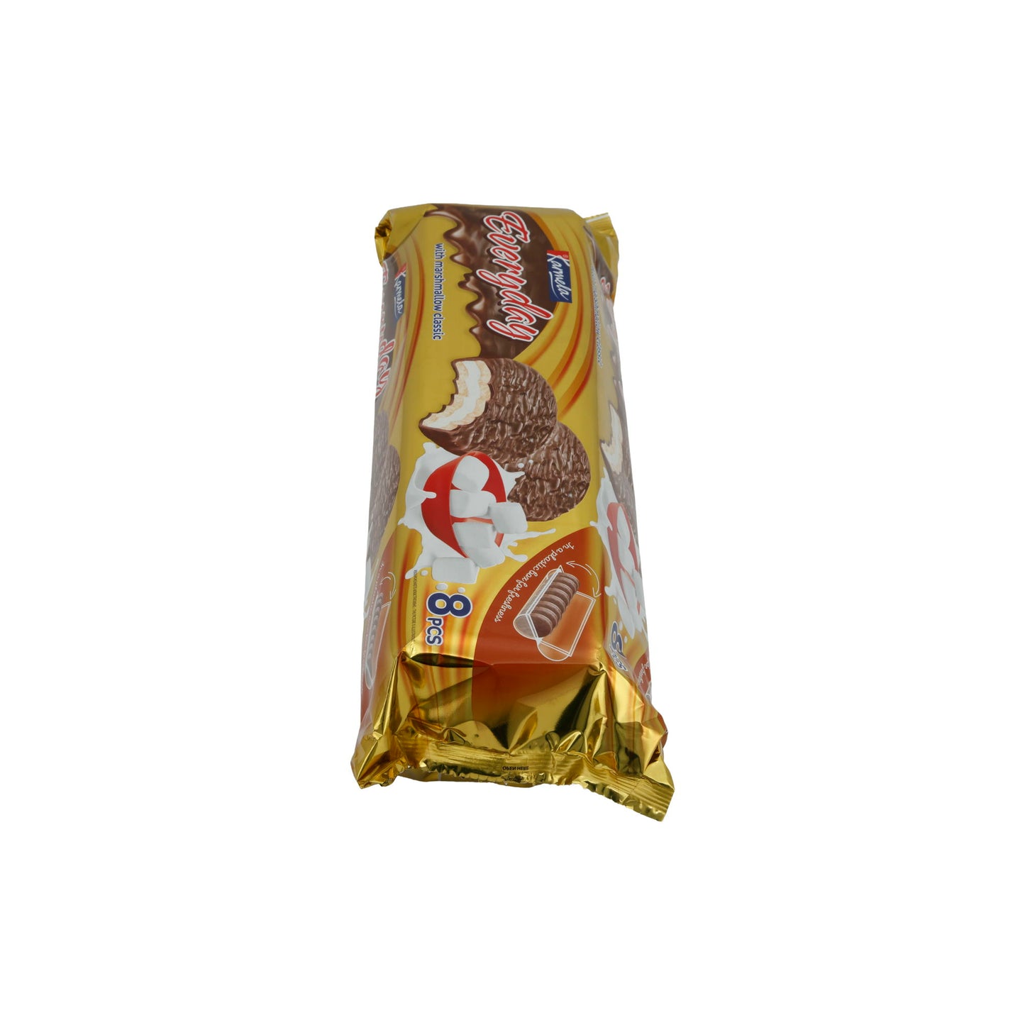 Biscotti al cioccolato quotidiani Karmela | Con marshmallow | Cioccolato fondente e ripieno soffice | 8 pezzi