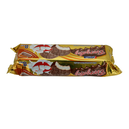 Biscotti al cioccolato quotidiani Karmela | Con marshmallow | Cioccolato fondente e ripieno soffice | 8 pezzi