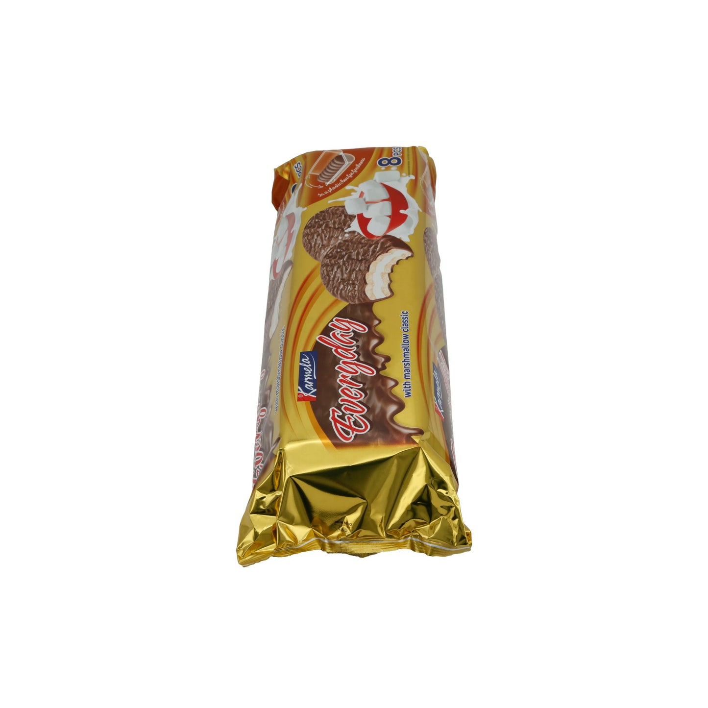 Biscotti al cioccolato quotidiani Karmela | Con marshmallow | Cioccolato fondente e ripieno soffice | 8 pezzi