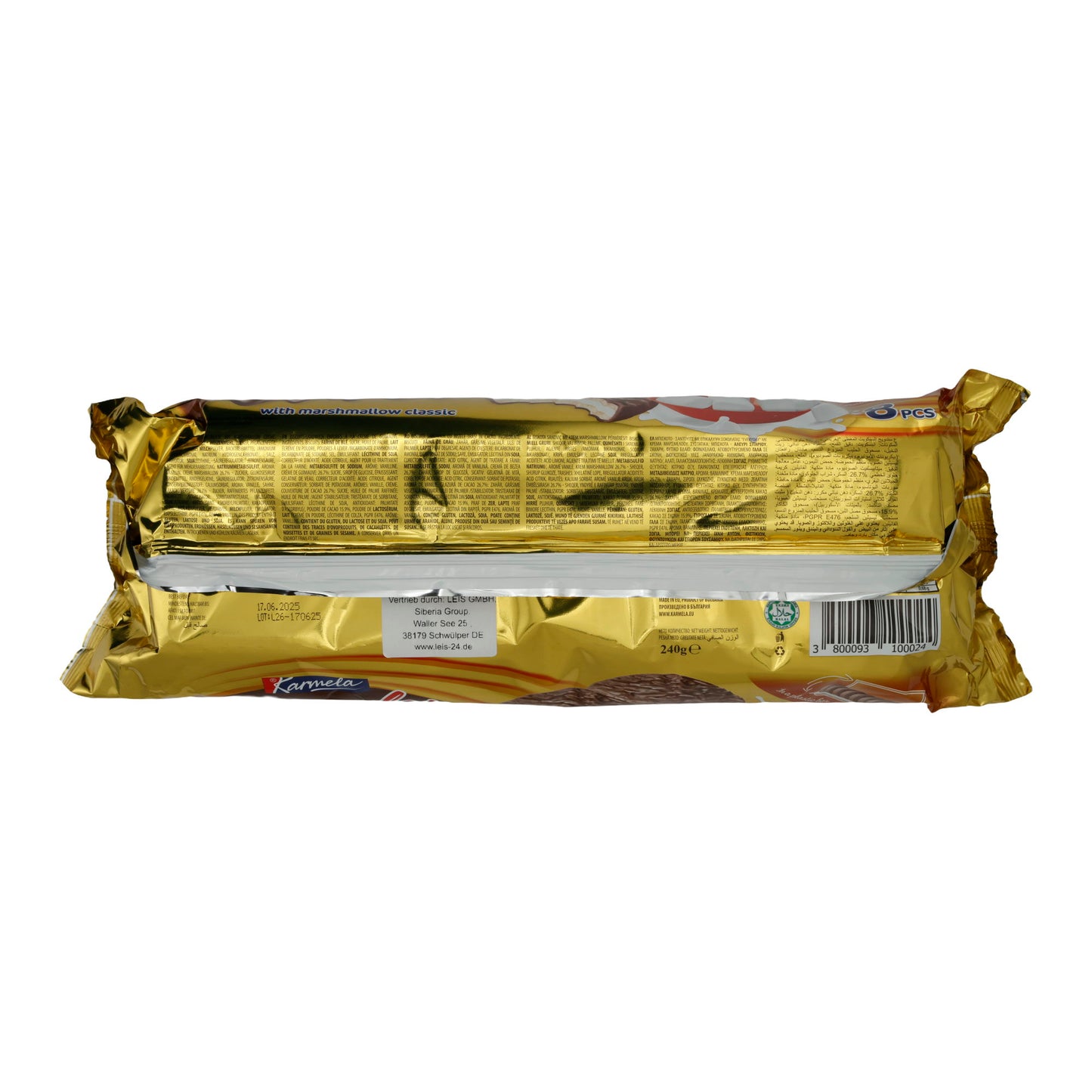 Biscotti al cioccolato quotidiani Karmela | Con marshmallow | Cioccolato fondente e ripieno soffice | 8 pezzi