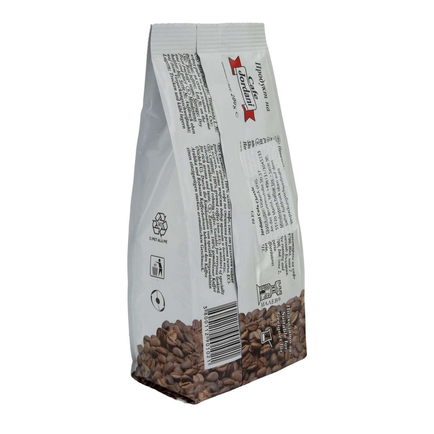 Kaffee Classic Cafe Jordani | Gemahlen | Aromatisch für traditionellen Genuss | 200g