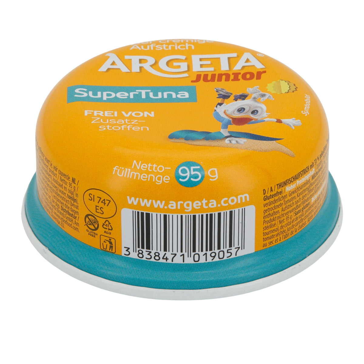 Junior SuperTuna Argeta | Thunfischaufstrich | Cremig, ohne Zusatzstoffe, für Kinder | 95 g