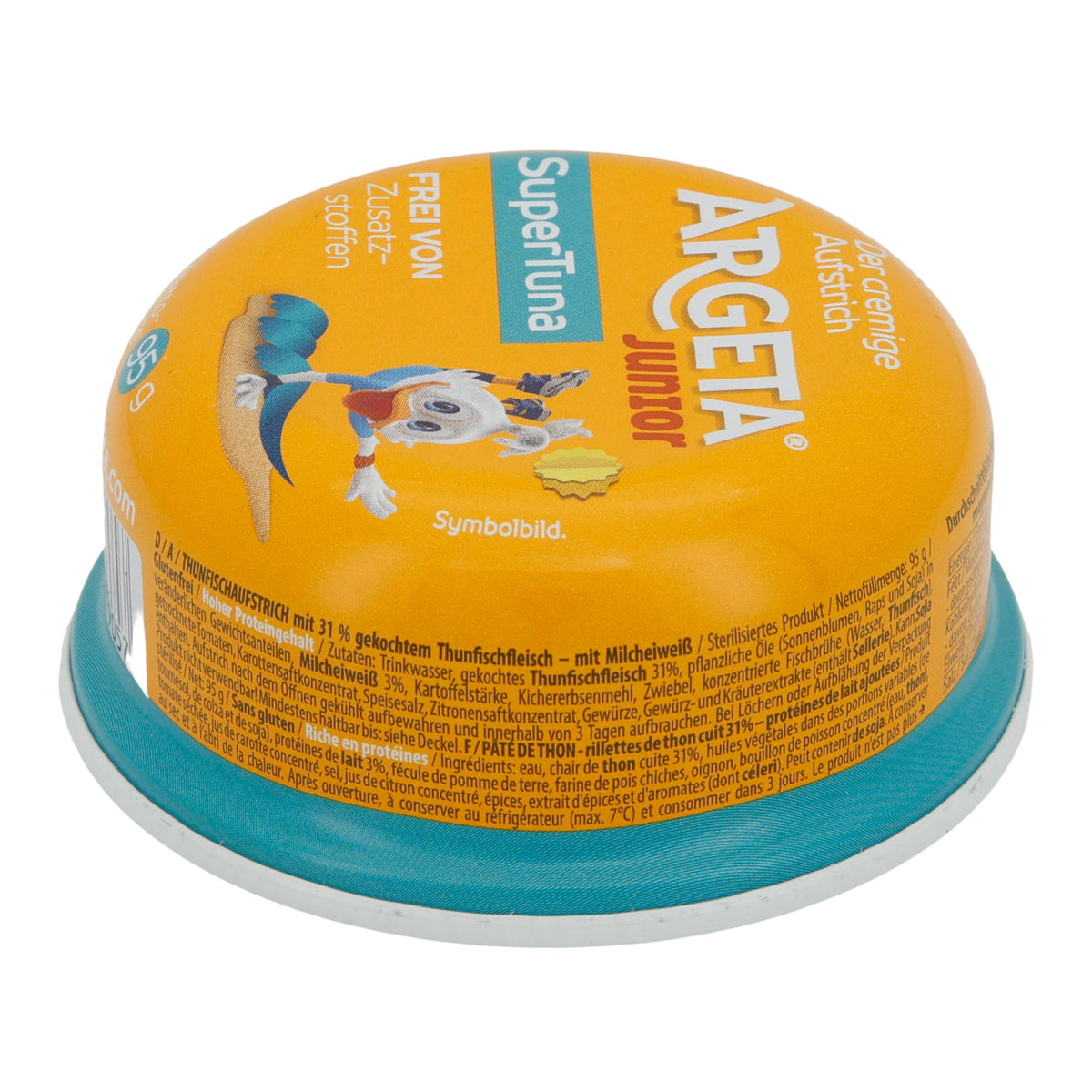 Junior SuperTuna Argeta | Thunfischaufstrich | Cremig, ohne Zusatzstoffe, für Kinder | 95 g