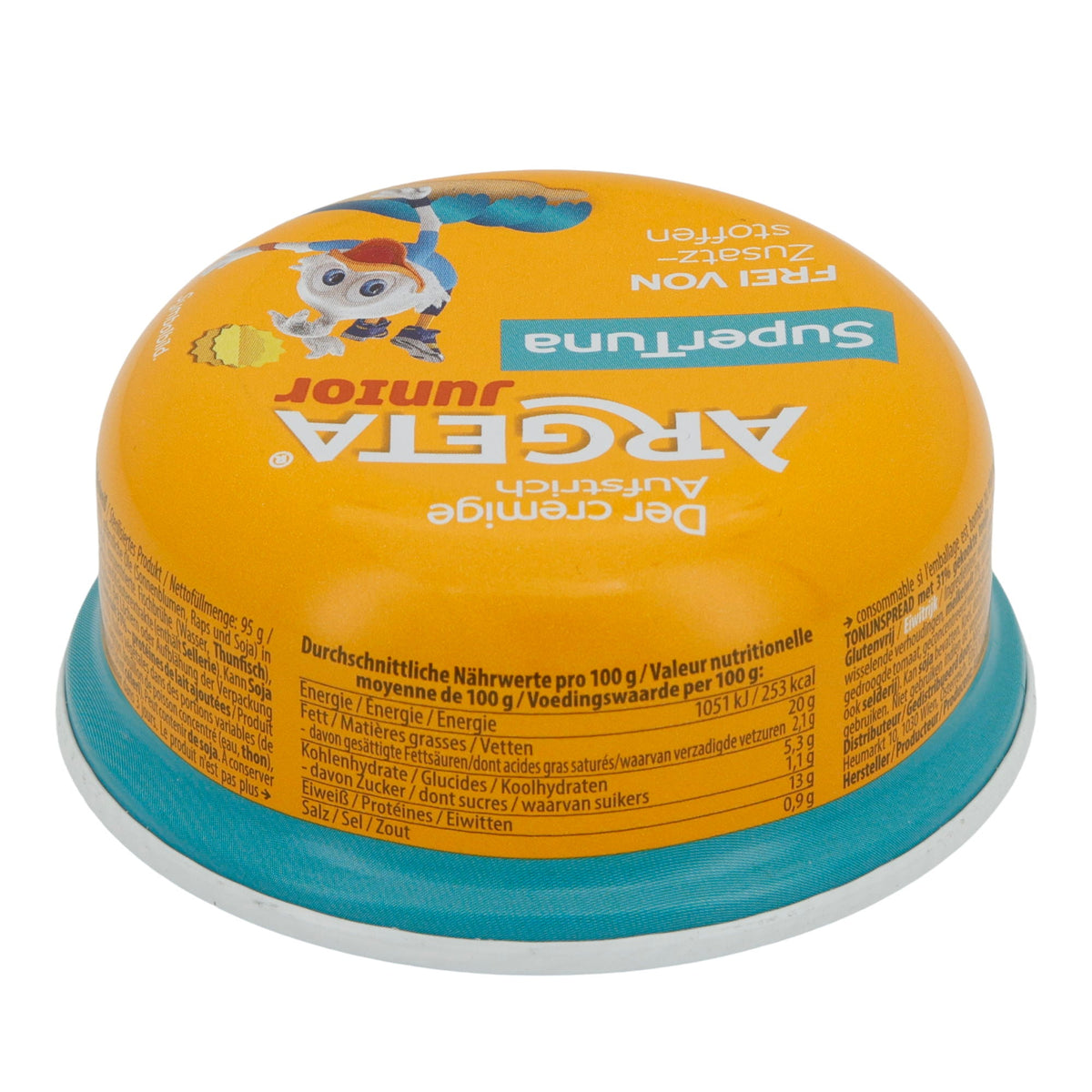 Junior SuperTuna Argeta | Thunfischaufstrich | Cremig, ohne Zusatzstoffe, für Kinder | 95 g