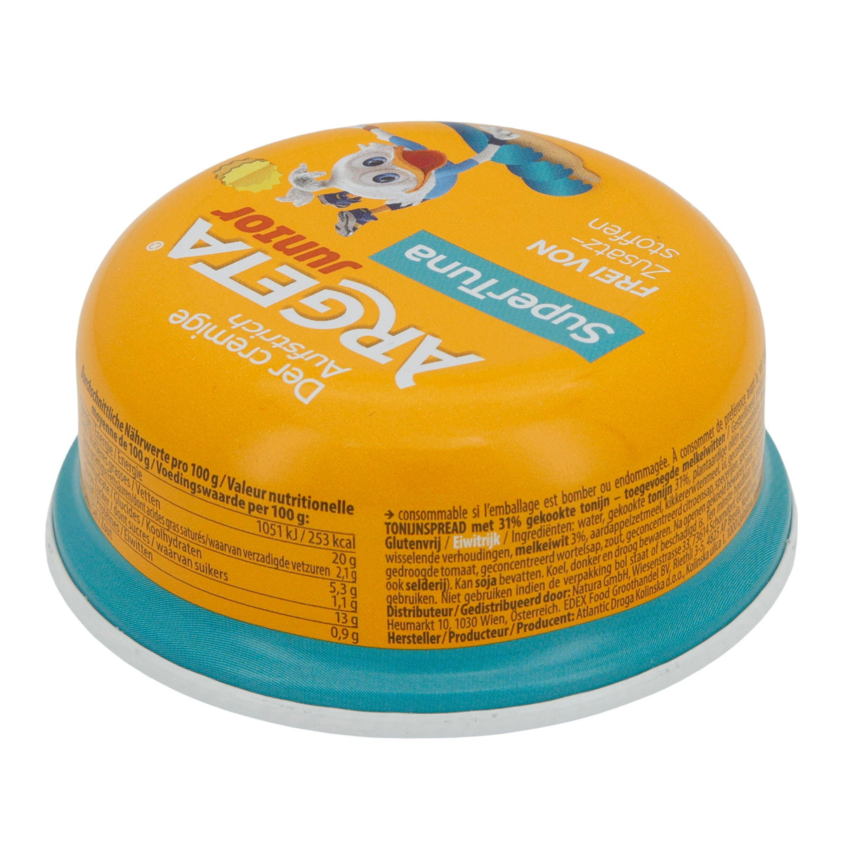 Junior SuperTuna Argeta | Thunfischaufstrich | Cremig, ohne Zusatzstoffe, für Kinder | 95 g