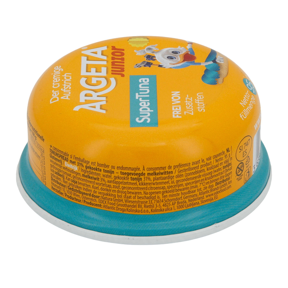 Junior SuperTuna Argeta | Thunfischaufstrich | Cremig, ohne Zusatzstoffe, für Kinder | 95 g