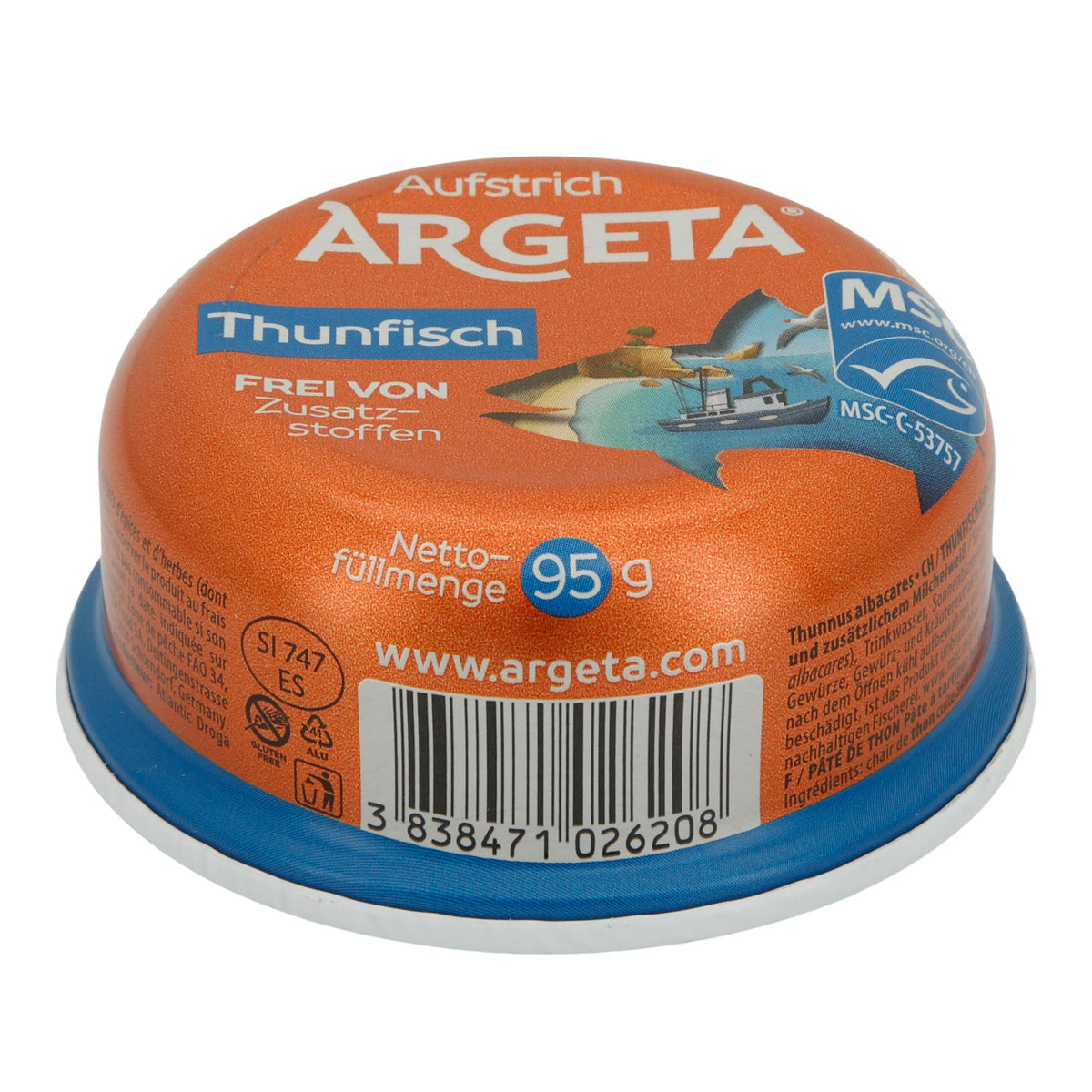 Aufstrich Argeta | Thunfisch | MSC-zertifiziert, frei von Zusatzstoffen | 95g