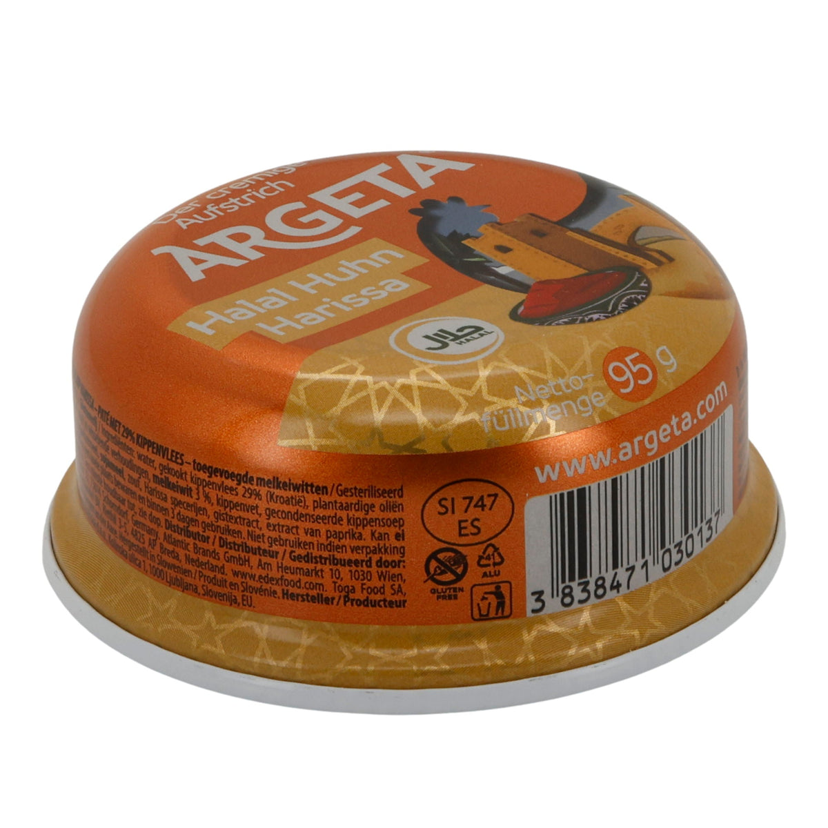 Aufstrich Argeta Halal Harissa Huhn | Orientalisch | Würzige Note | 95 g