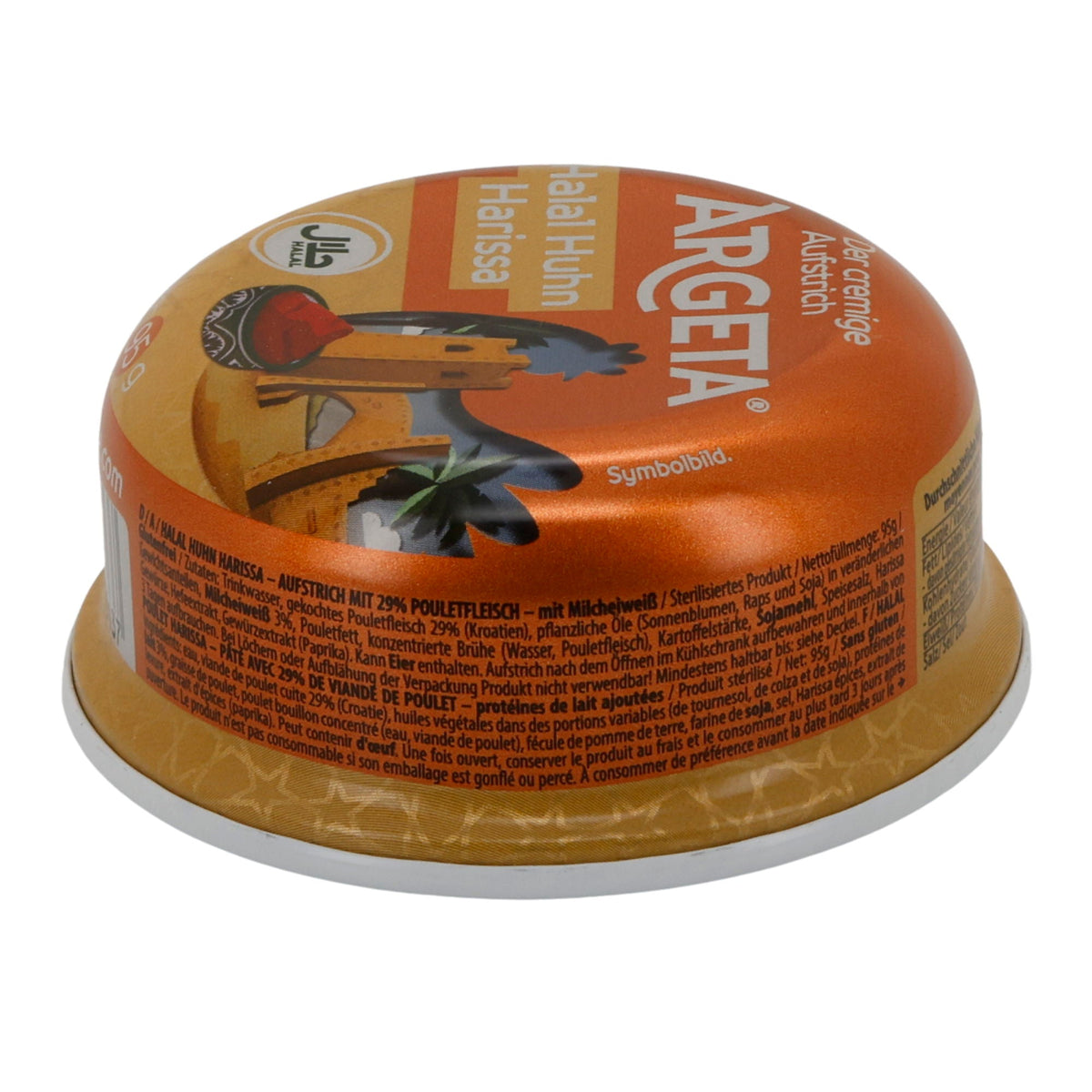 Aufstrich Argeta Halal Harissa Huhn | Orientalisch | Würzige Note | 95 g